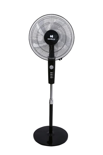 HAVELLS Rigo Pedestal Stand Fan Black 400Mm | 3 Speed Levels & Adjustable Height
