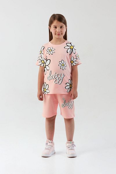 Fulla Moda Daisy Printed Girl's Shorts Suit