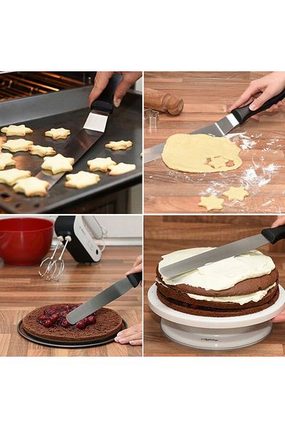 OEM Pastry spatula, 32 x 3 cm, silver / black