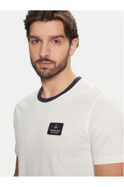 Aeronautica Militare Tricou bărbătesc 242TS2331J662 Alb