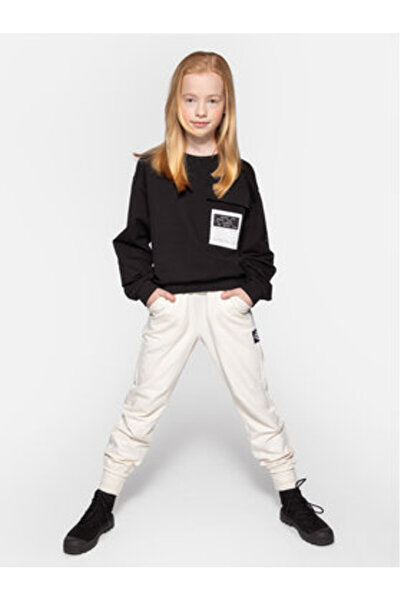 Coccodrillo Pantaloni de trening pentru fete WC4120104CEJ Ecru