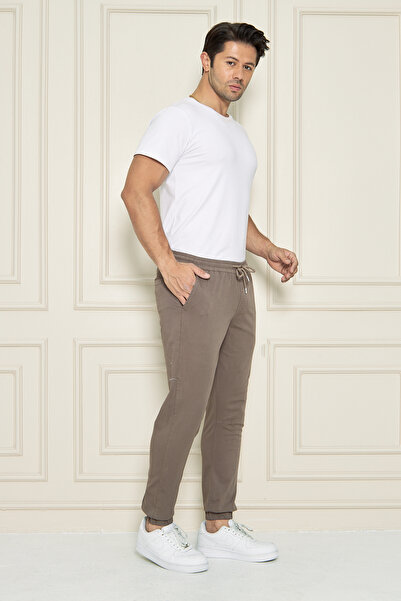 BELİ LASTİKLİ KAHVE JOGGER PANTOLON