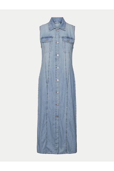 Vero Moda vero moda Rochie de damă din denim 10309673 ALBASTRU DESCHIS DENIM Albastru