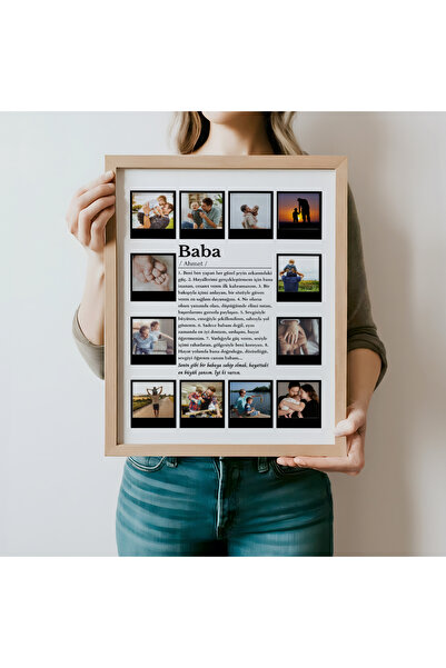 CKA Tasarım Kişiye Özel Baba Tanımı Siyah Fotoğraflı Tasarım Tablo , Babalar ...