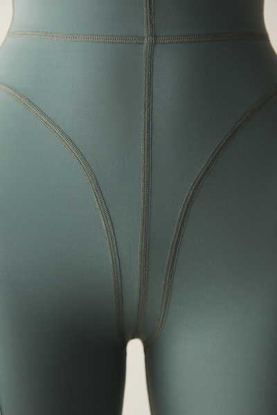 Penti Χακί ψηλόμεσο κολάν Santorini με λεπτομέρεια ραφής μέχρι τον αστράγαλο