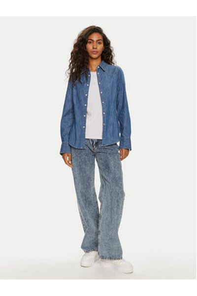 WRANGLER Cămașă din denim pentru femei 112356470 albastră