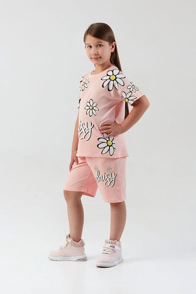 Fulla Moda Daisy Printed Girl's Shorts Suit