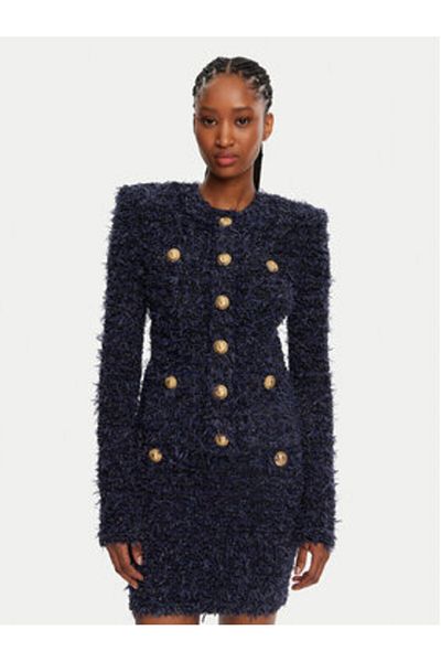 BALMAIN Cardigan de damă DF0SK249KH74 Bleumarin