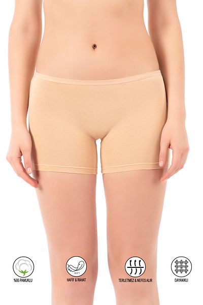 ÖZKAN underwear Özkan 0412 Γυναικεία Lycra 95% βαμβακερό μονό ζέρσεϊ εύκαμπτο άνετο κολάν μπόξερ