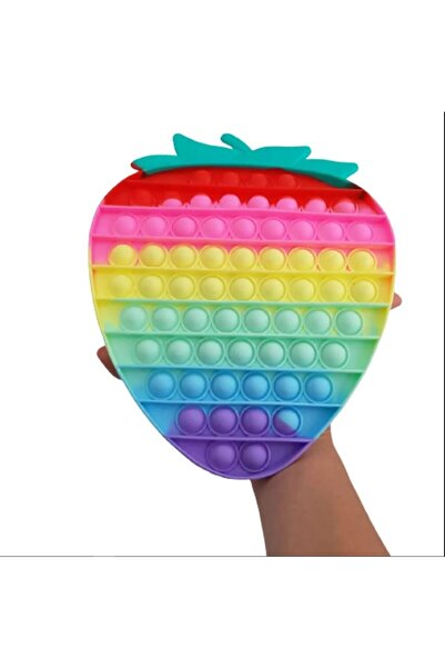 Flippy Anti-stress Silicone Toy Flippy, Pop It Now and Flip It, Large Strawberry, Multicolor