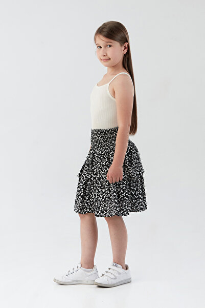 Fulla Moda Спідниця для дівчаток з квітковим візерунком та воланами