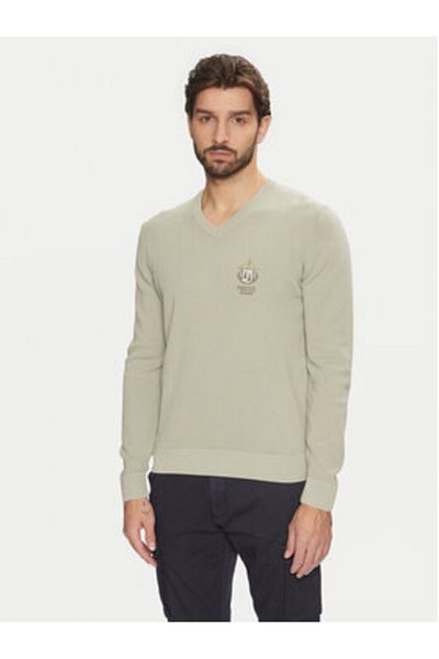 Aeronautica Militare Tricou bărbătesc cu mânecă lungă 242MA1512L463 Verde