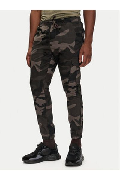 Brave Soul Men's Joggers MTR-FINECAMOCRGR Green