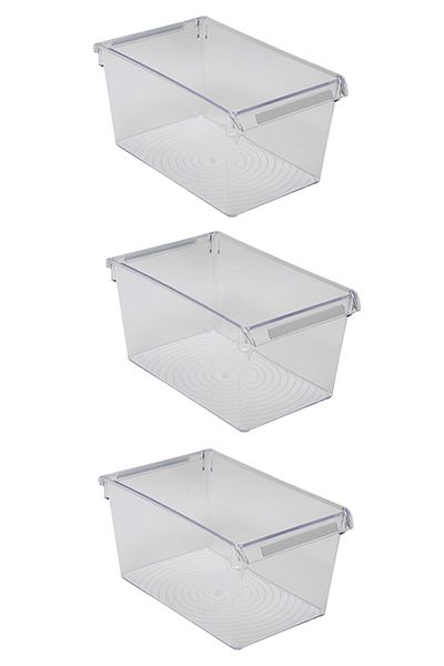 Prima Nova Refrigerator Organizer Inner Cabinet Organizer Storage Container 310*180*150mm Transparent Set of 3