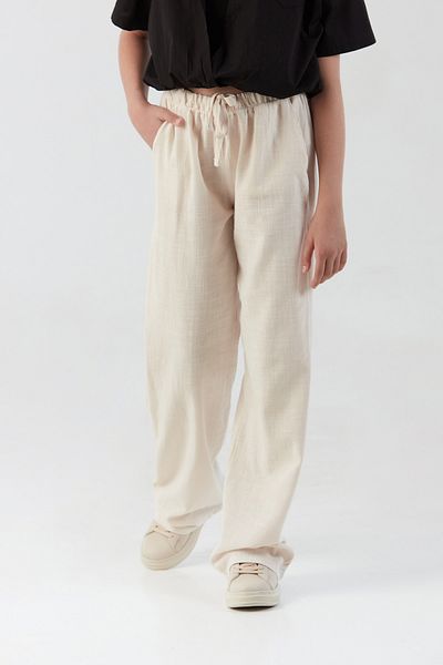 Fulla Moda 100% Cotton Waist Tie Girls Palazzo Pants