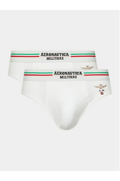 Aeronautica Militare Men's Set of 2 pairs of briefs AM1USL001 White