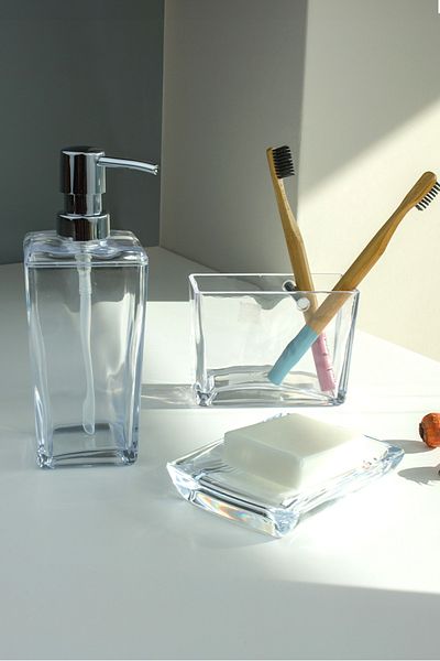 Prima Nova Biga 3-Piece Bathroom Set - transparent