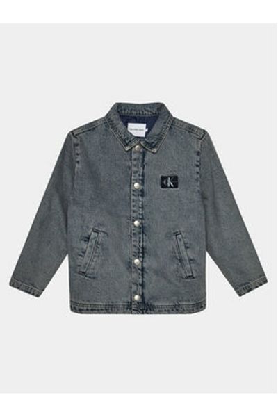 Calvin Klein Jeans Jachetă denim pentru fete IU0IU00537 albastră
