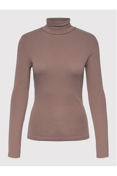 PIECES Women's Turtleneck 17127241 Brown