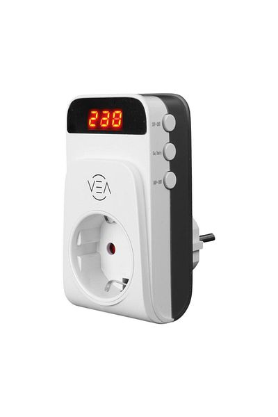VEA Ve-25530 15A 3520W Single Digital Display Surge Protected Socket