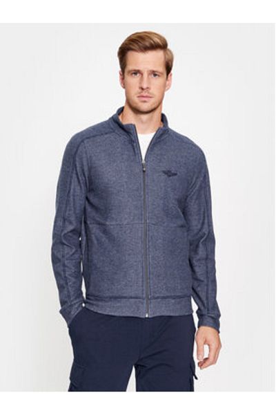 Aeronautica Militare Men's Cardigan 232FE1811F515 Navy Blue