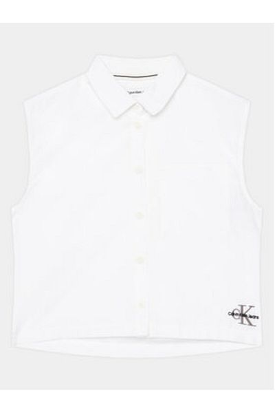 Calvin Klein Jeans Cămașă pentru fete IG0IG02462 Alb