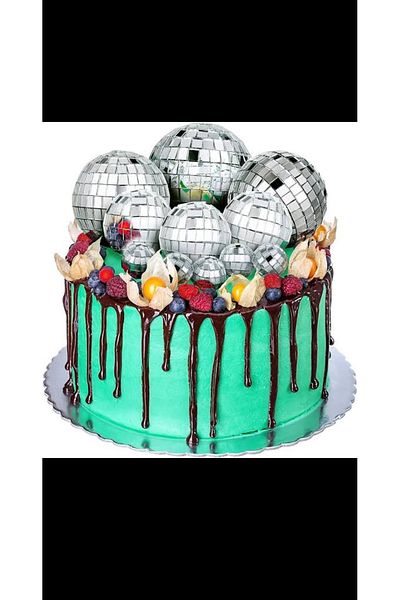 eğlencemarketi Cake Decoration Disco Ball 6 cm 6 Pcs