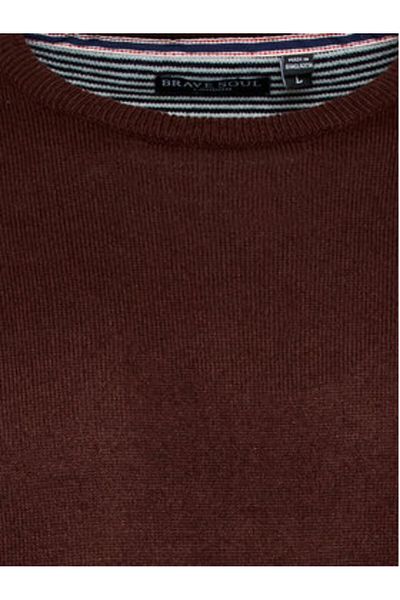 Brave Soul Men's Sweater MK-279PARSEC7 Burgundy