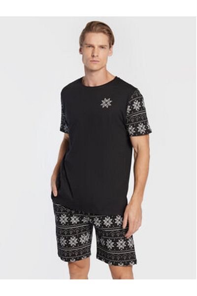 Brave Soul Men's Pajamas MLWS-149BLIZZARD Black