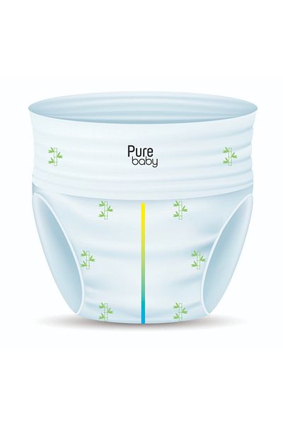 Pure Baby Set 3 Scutece Umede Din Bambus Organic Nr. 3, 168 Buc., 120 Șervețele Umede
