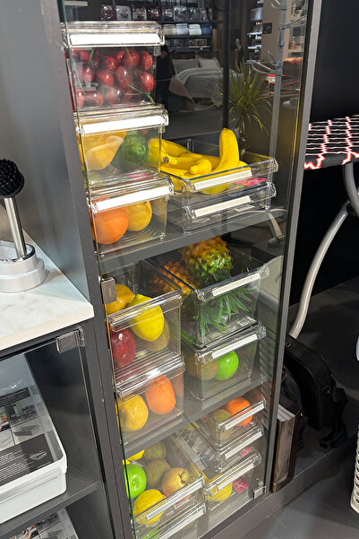 Prima Nova Refrigerator Organizer In-Cabinet Organizer Storage Container 325*205*100 mm Transparent Set of 3