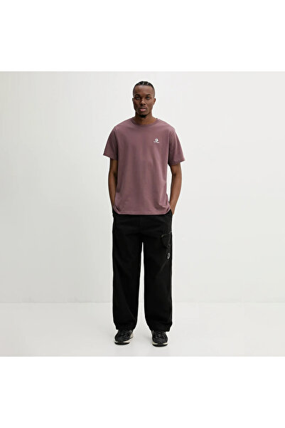 Converse Go to Embroidered Star Chevron Standard Fit Claret Red Round Neck T-Shirt