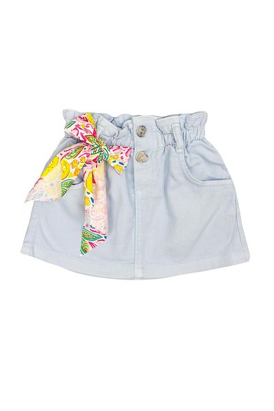 Lilitop Fusta din denim pentru fete cu eșarfă