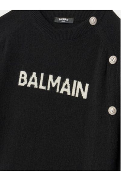 BALMAIN Girl Sweater BV9B00-Z2409 Black