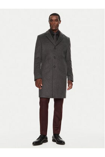 BOSS Men's Wool Coat 50525739 Gray