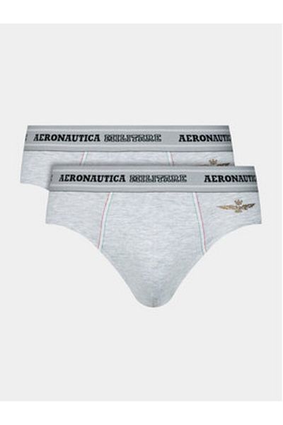 Aeronautica Militare Men's Set of 2 pairs of briefs AM1USL002 Gray