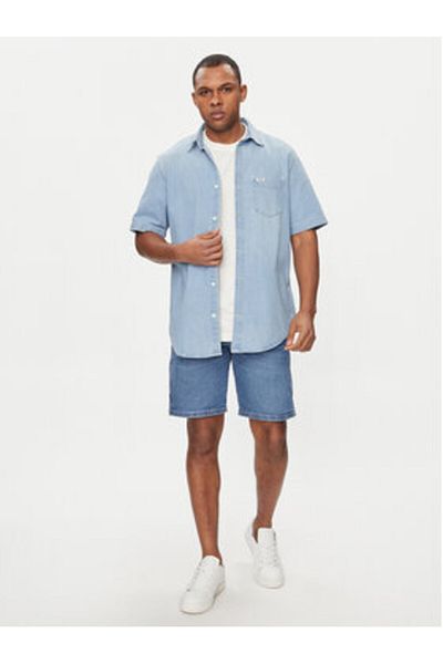 WRANGLER Cămașă din denim bărbătească 112350184 Albastră