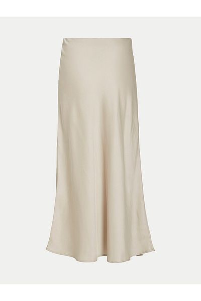 VILA vila Women's Midi Skirt 14084182 Beige