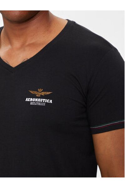 Aeronautica Militare Tricou bărbătesc AM1UTI004 Negru