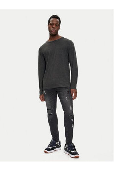 Brave Soul Men's Longsleeve MLT-69PRAGUEM Gray