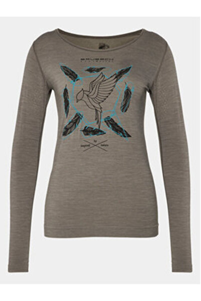 Brubeck Womens Technical T-shirt LS1415W Grey