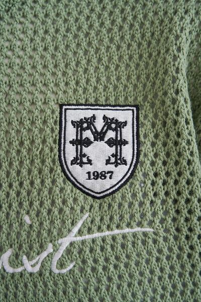 Machinist Mchnst Knit Badget Detailed Tee Water Green
