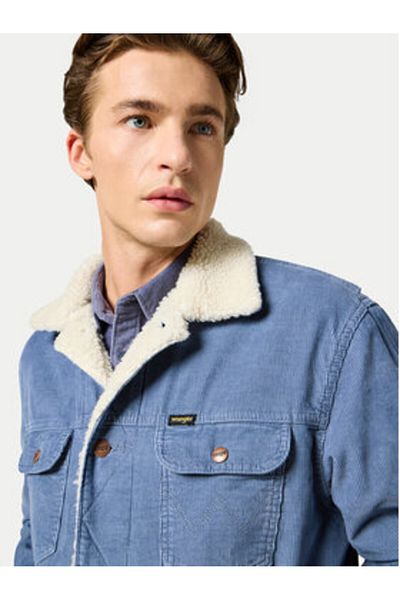 WRANGLER Jachetă din denim pentru bărbați 112357214 albastră