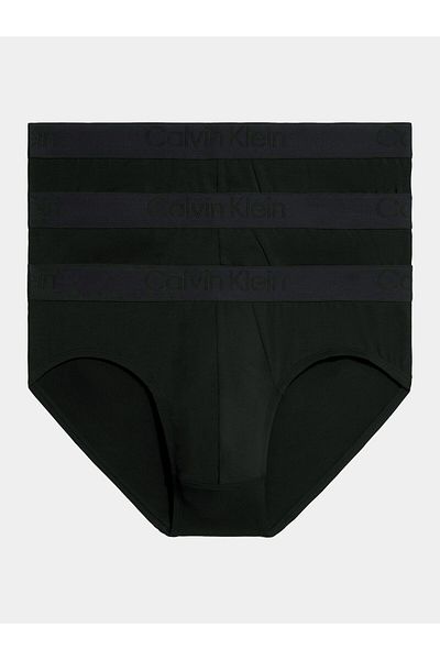 Calvin Klein Set de 3 perechi de chiloți pentru bărbați 000NB3650A Negru