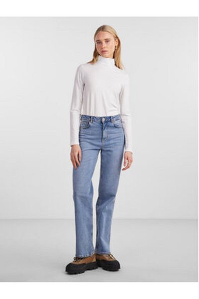 PIECES Women's Turtleneck 17108494 White