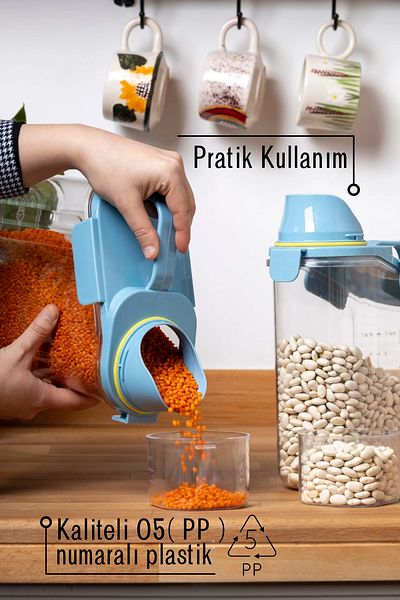 Espas Home Sealed Leakproof Food Storage Container / 1800 ml / Blue - Single