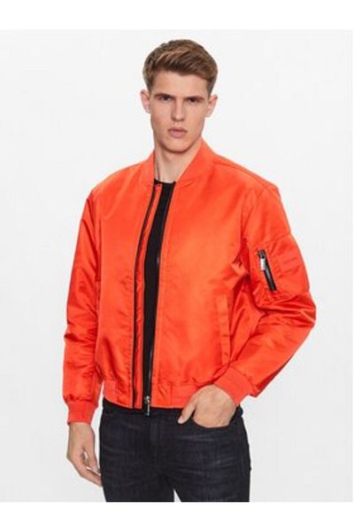 Calvin Klein Mens Bomber Jacket K10K109907 Orange