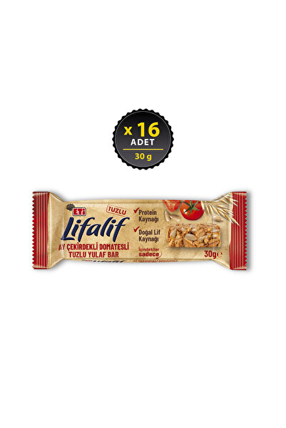 Eti Lifalif Ay Çekirdekli Domatesli Tuzlu Yulaf Bar 30 G X 16 Adet