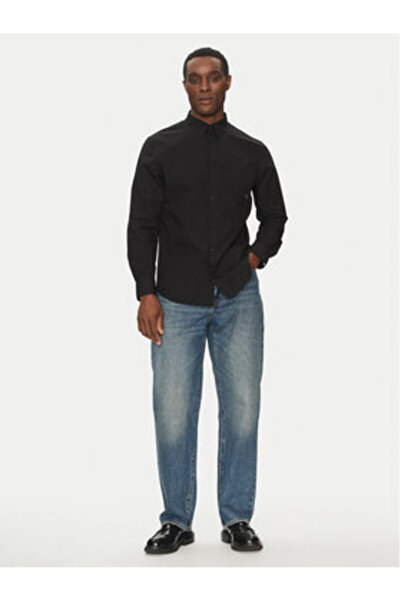 Calvin Klein Jeans Ανδρικό Πουκάμισο LV040QM160 Μαύρο