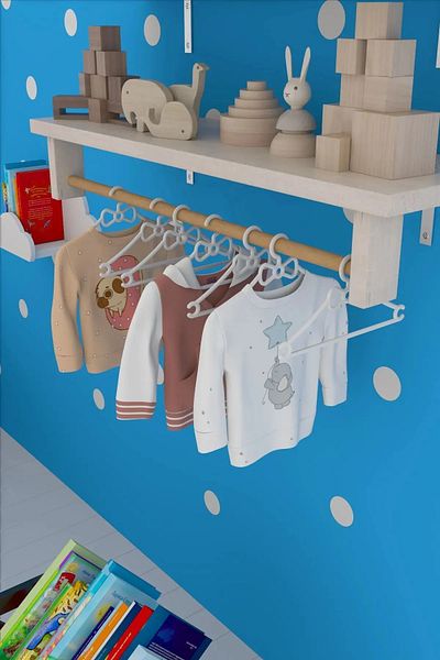 MaviEv Bow Baby Clothes Hanger 12 Pieces